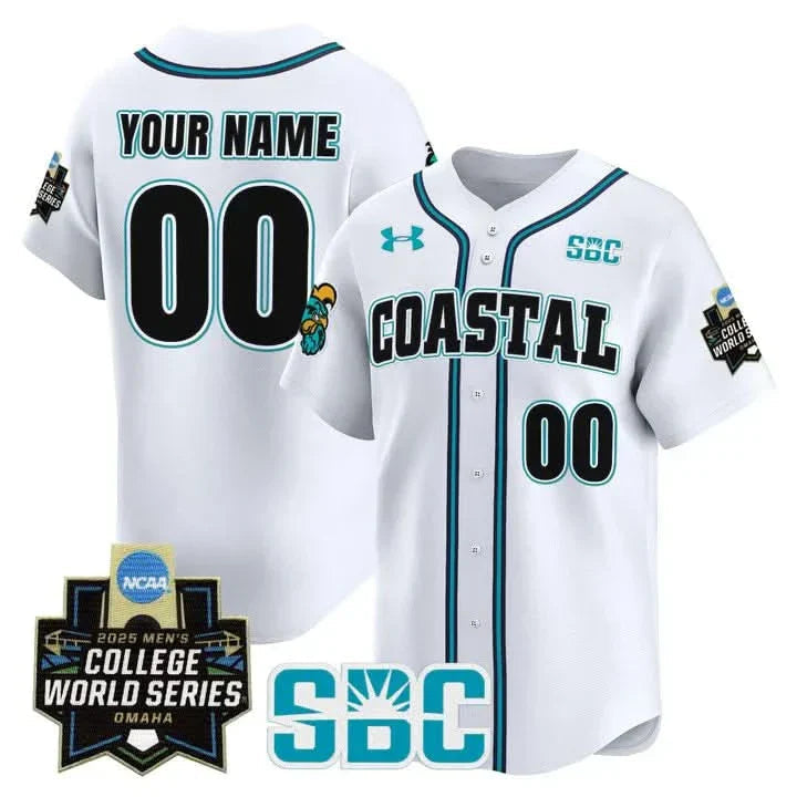 Coastal Carolina Chanticleers 2025 World Series Vapor Premier Limited Custom Jersey - Stitched