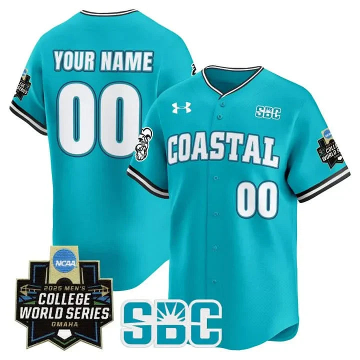 Coastal Carolina Chanticleers 2025 World Series Vapor Premier Limited Custom Jersey - Stitched