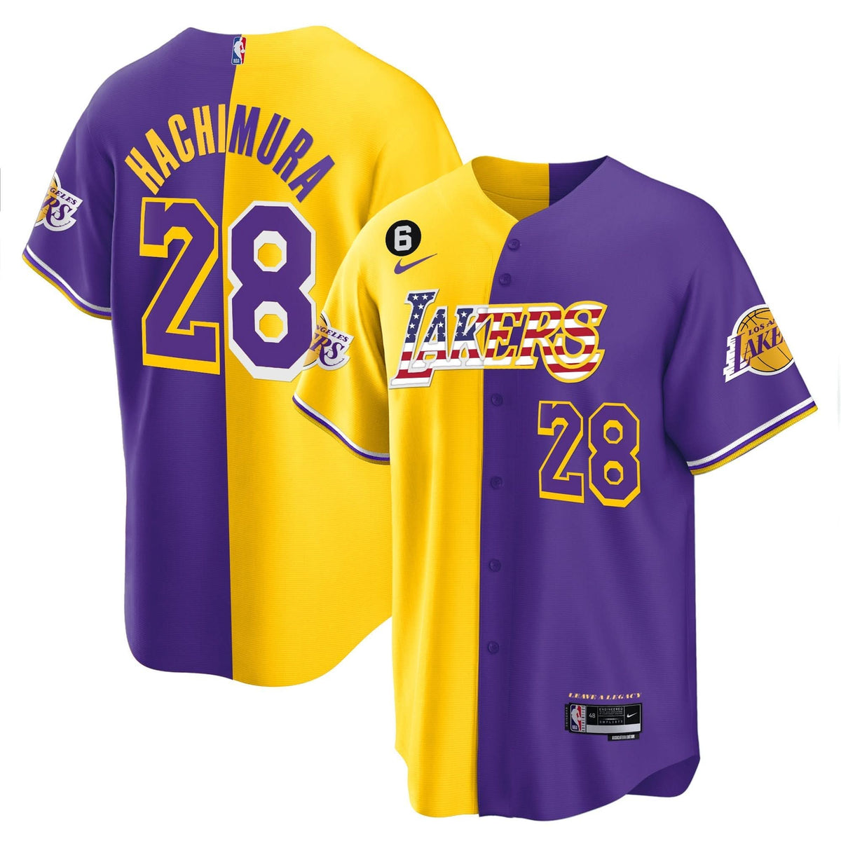 LAL Flag Baseball Jersey - Stitched