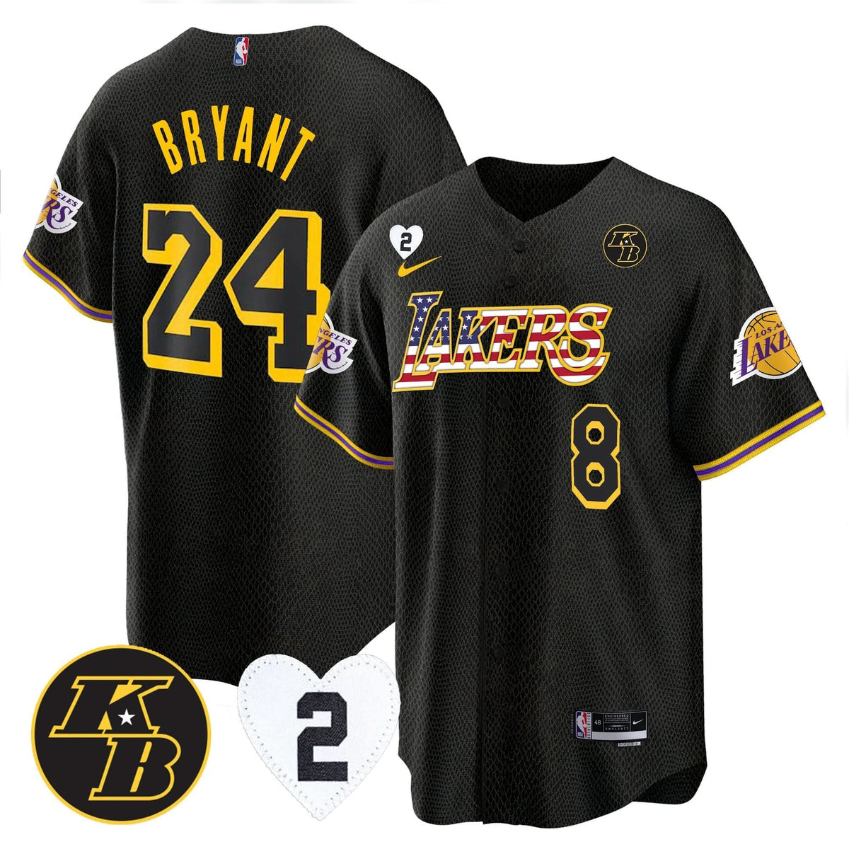 LAL Flag Baseball Jersey - Stitched