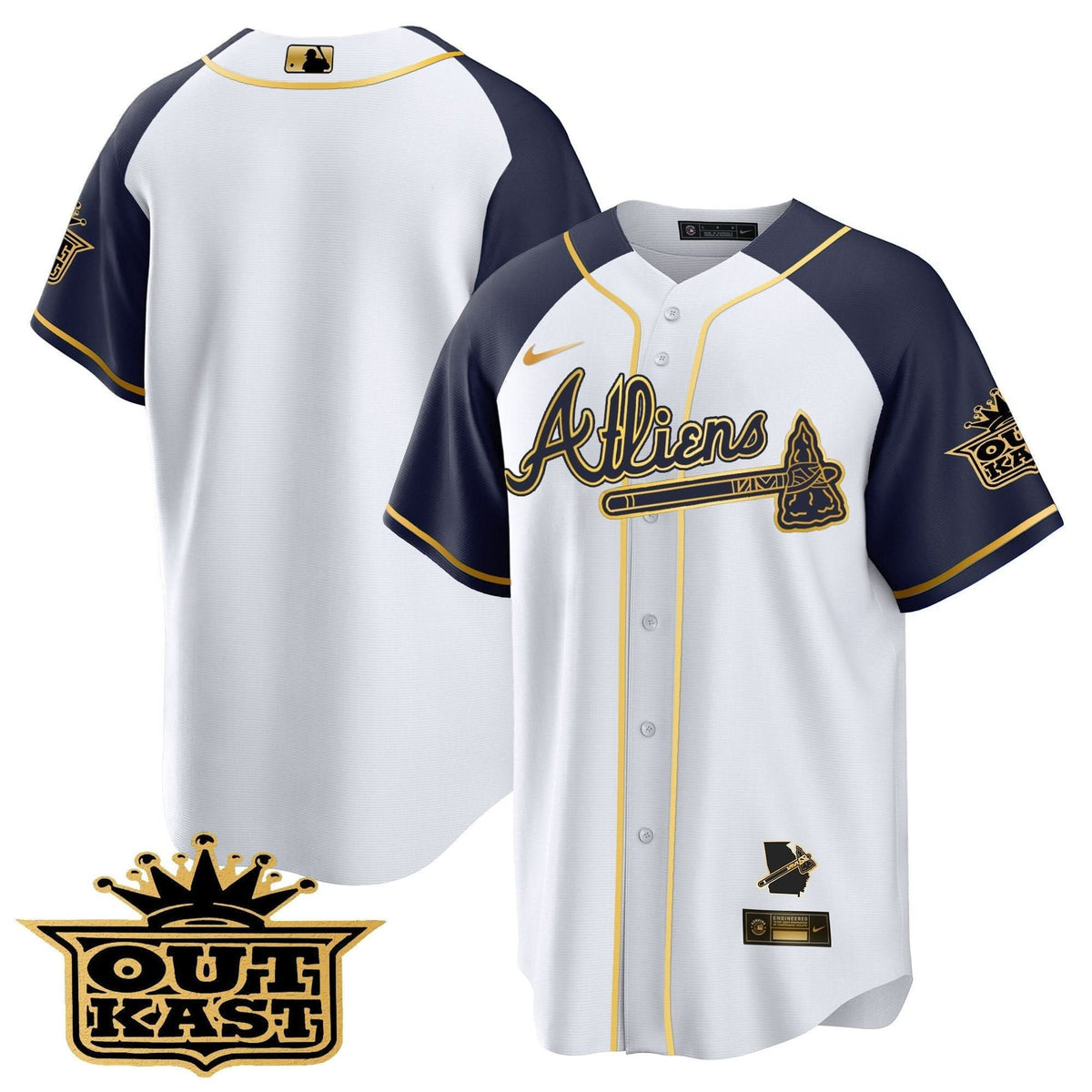 AB Atliens Gold Alternate Cool Base Jersey - Stitched