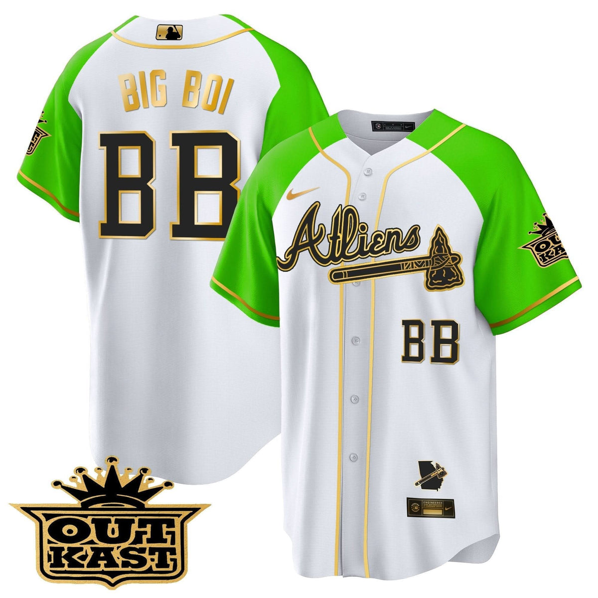 AB Atliens Gold Alternate Cool Base Jersey - Stitched