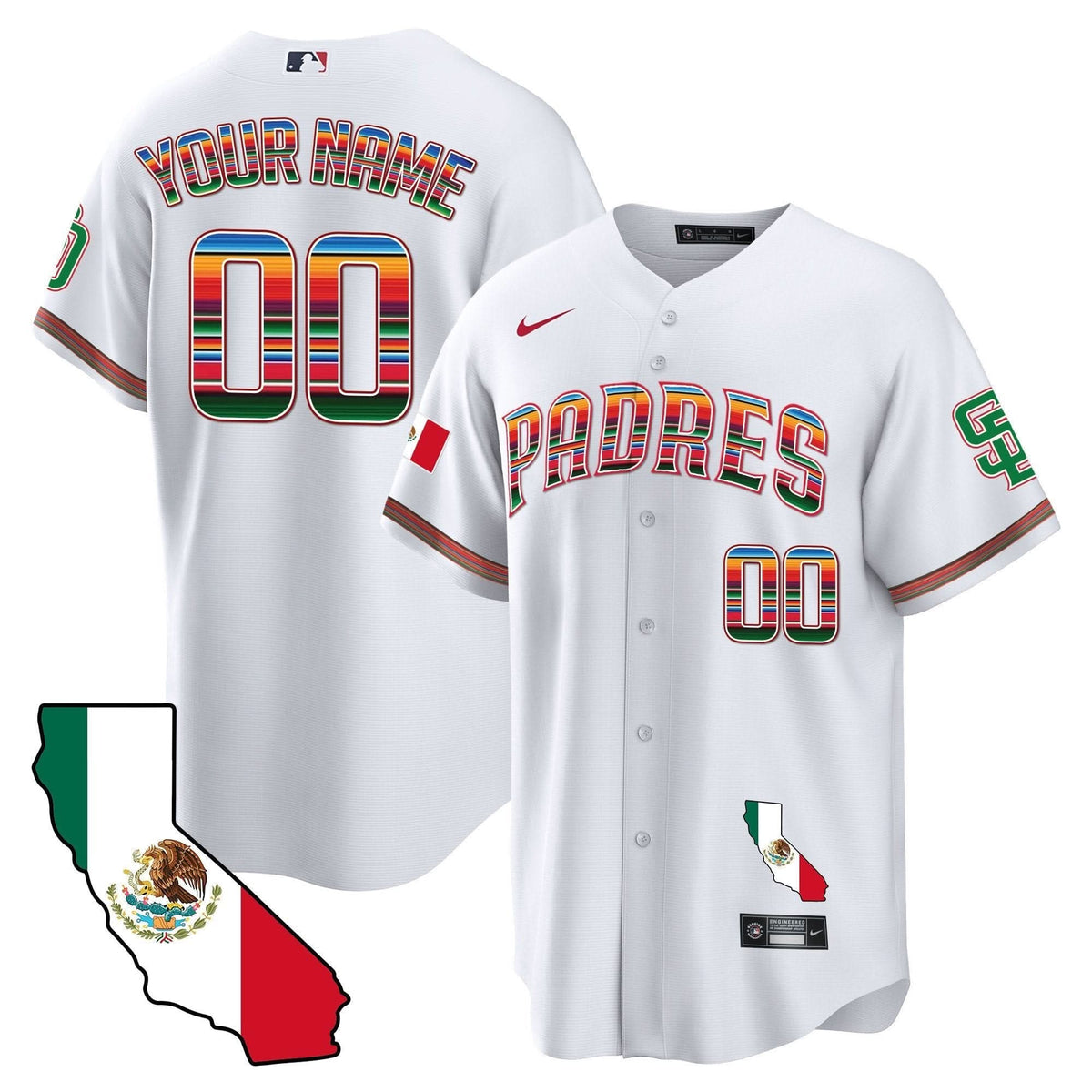 SDP California Map Cool Base Custom Jersey - Stitched