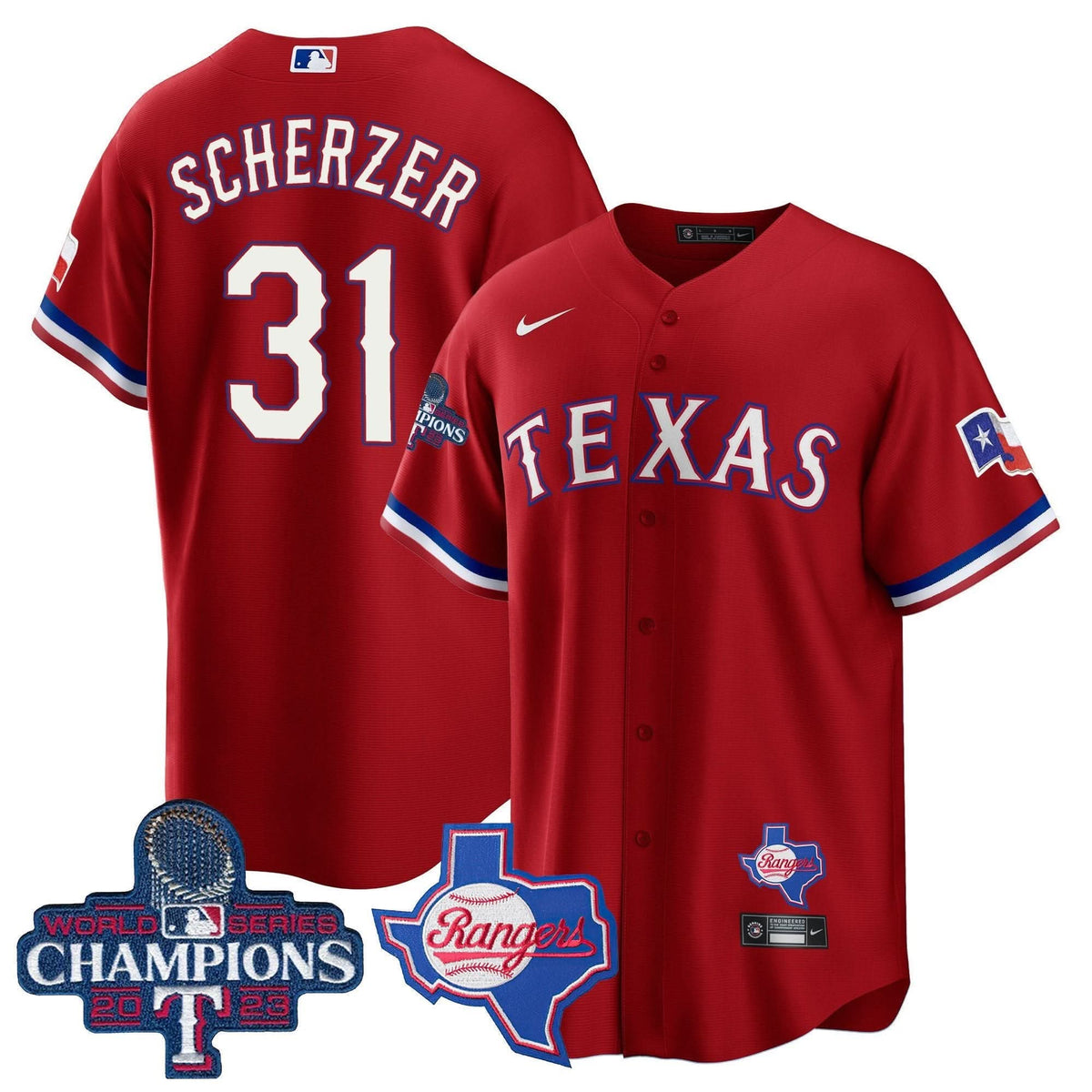 TR 2023 World Series Champions Cool Base Jersey V2 - Stitched