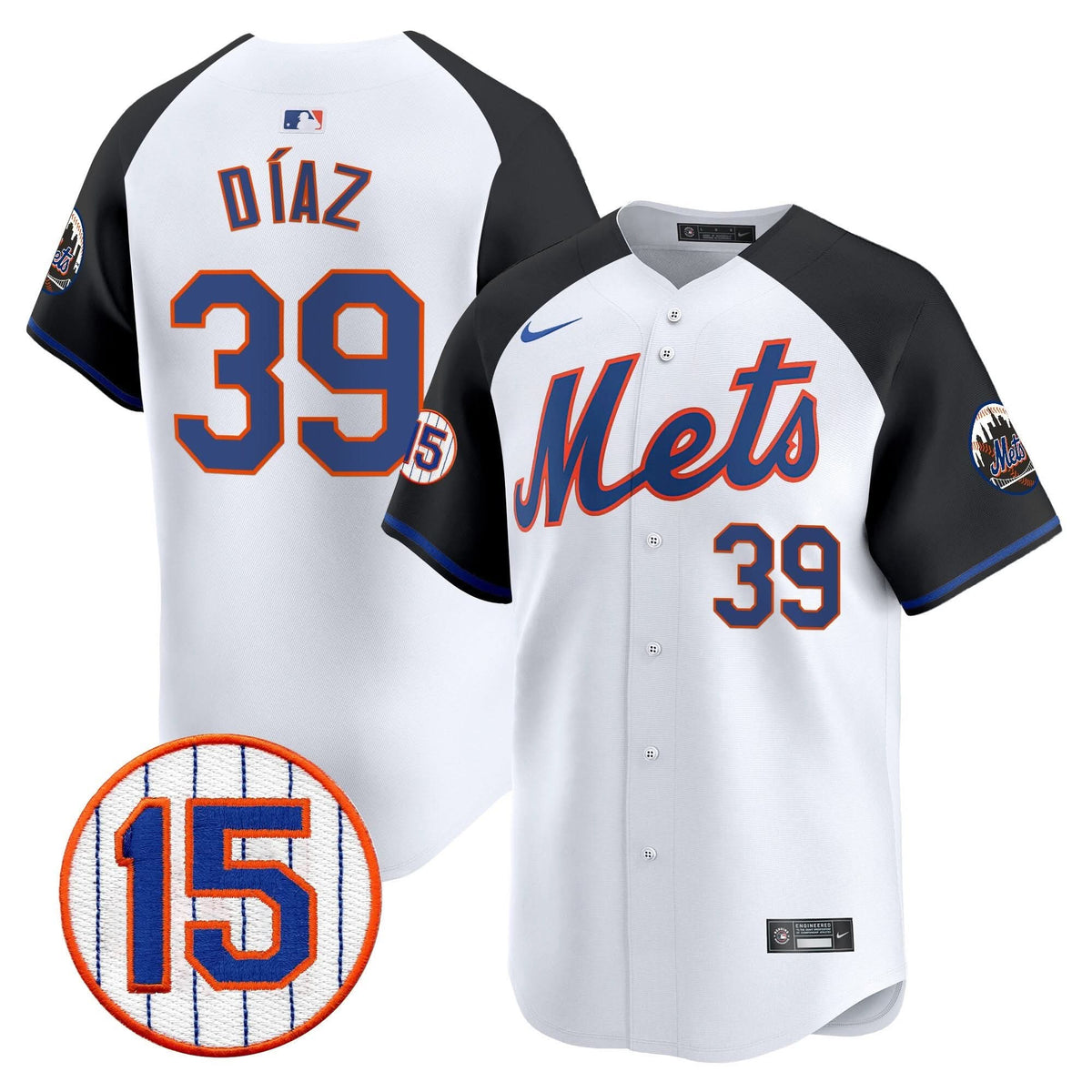 NYM Jerry Grote Patch Vapor Premier Limited Jersey - Stitched
