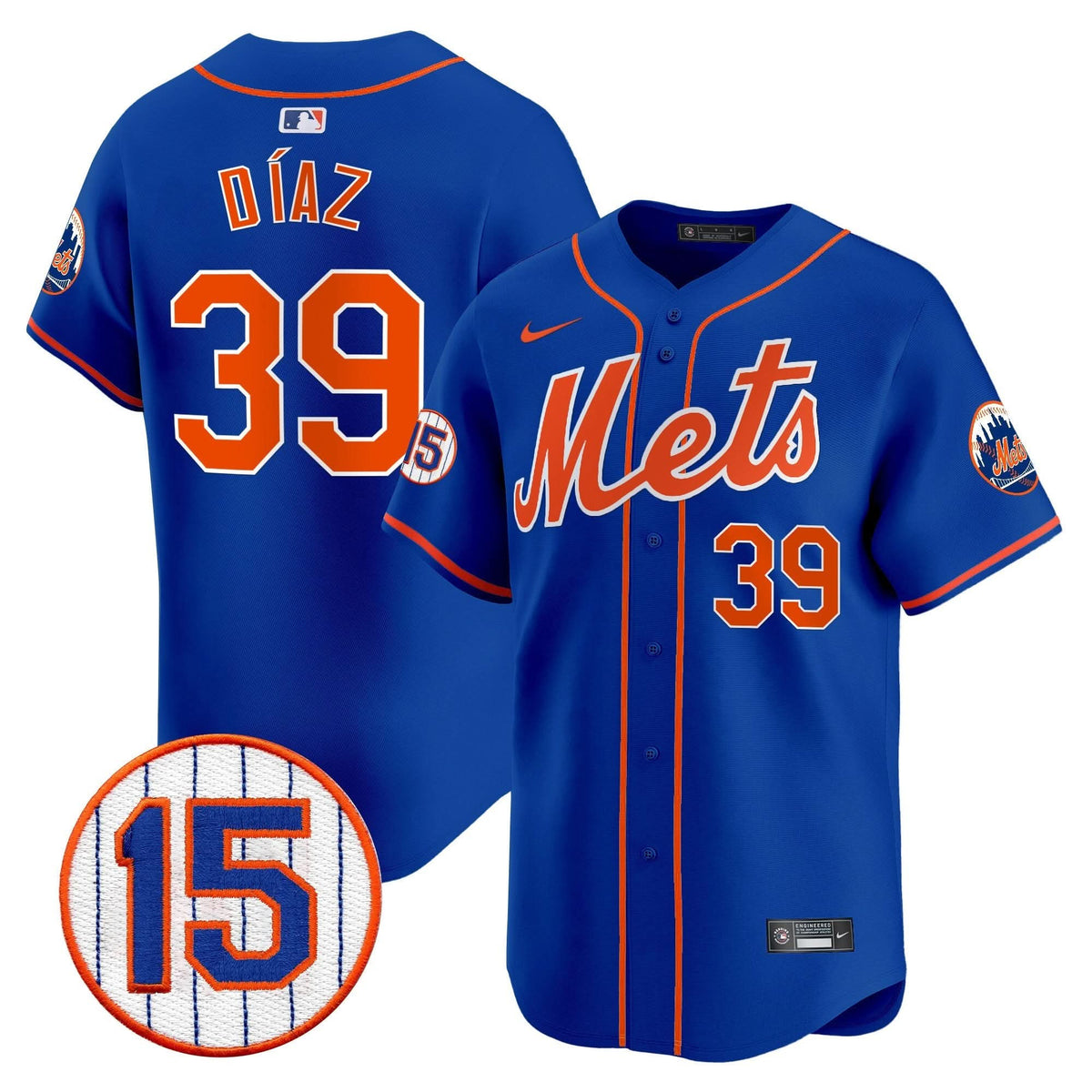 NYM Jerry Grote Patch Vapor Premier Limited Jersey - Stitched