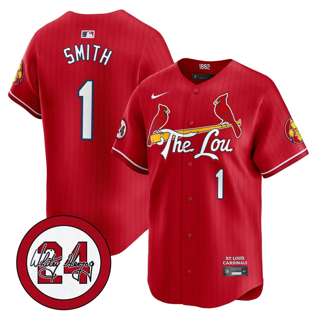SLC 2024 City Connect Whitey Herzog Patch Vapor Premier Limited Jersey - Stitched