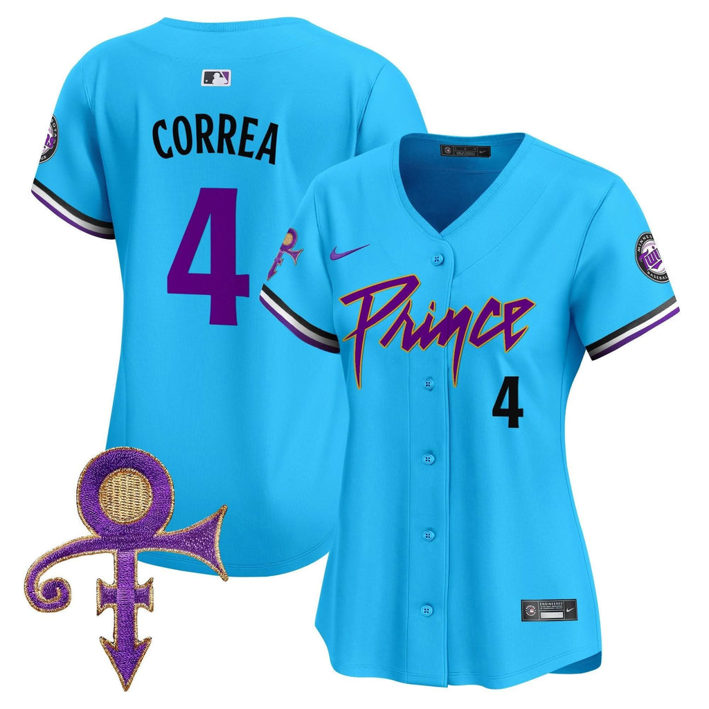 WoMinnesota Twins Prince Patch Vapor Premier Limited Jersey V4 - Stitched