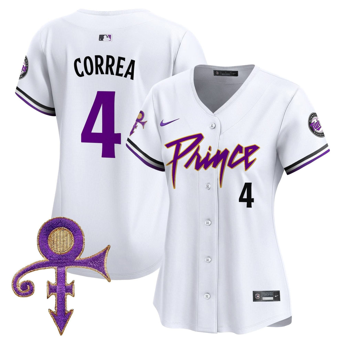 WoMinnesota Twins Prince Patch Vapor Premier Limited Jersey V4 - Stitched