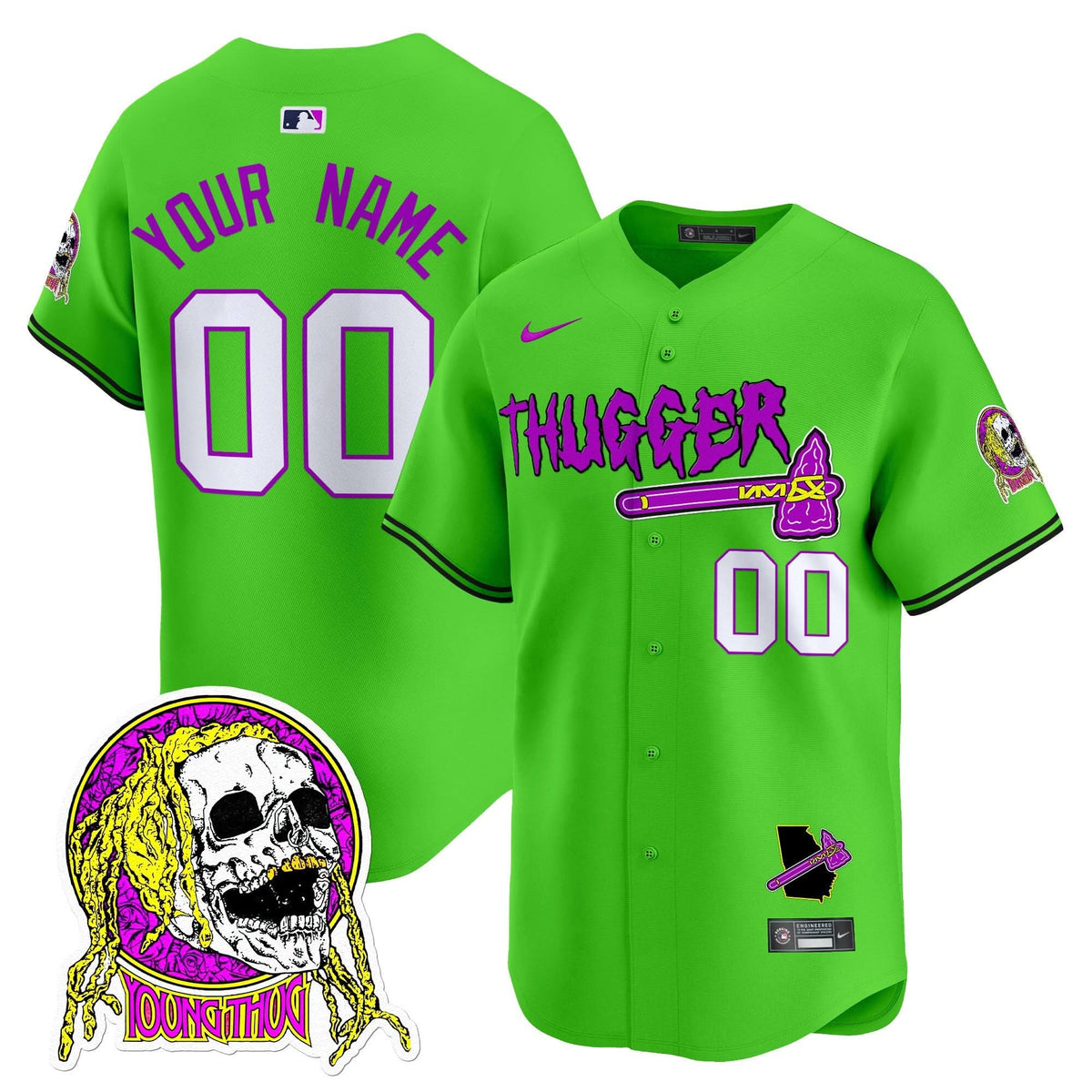 AB Young Thug Vapor Premier Limited Custom Jersey - Stitched