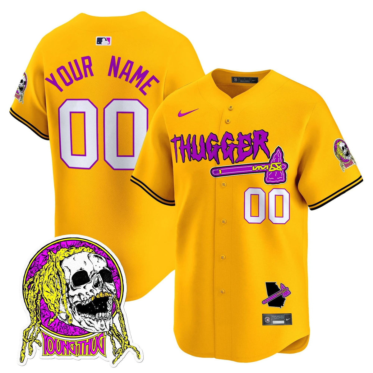AB Young Thug Vapor Premier Limited Custom Jersey - Stitched