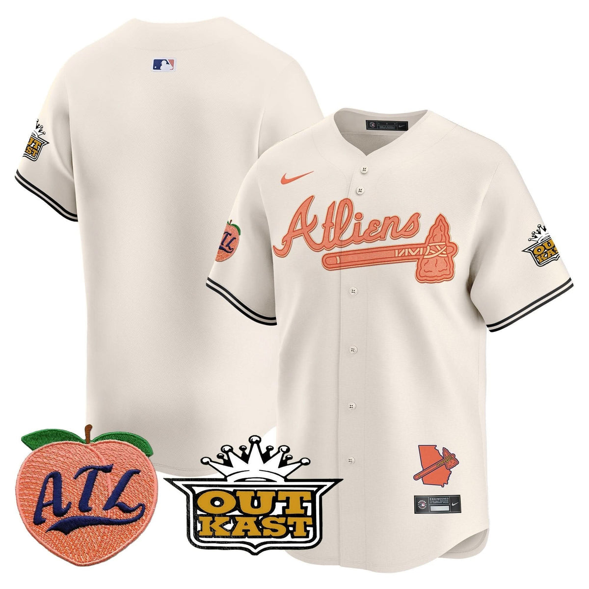 AB Atliens & Peach Vapor Premier Limited Jersey - Stitched
