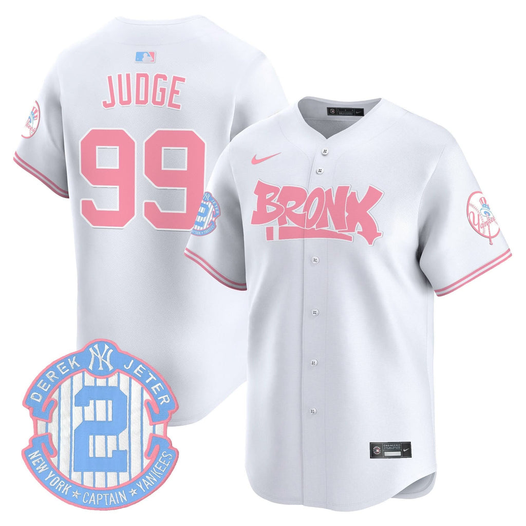 Unisex NYY The Bronx Graffiti Bubblegum Pink Vapor Premier Limited Jersey - Stitched