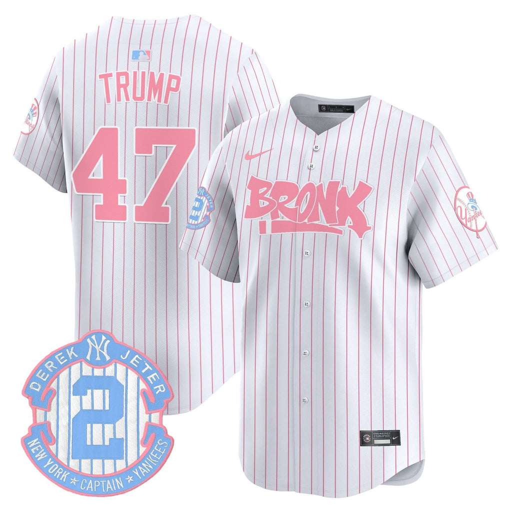 Unisex NYY The Bronx Graffiti Bubblegum Pink Vapor Premier Limited Jersey - Stitched