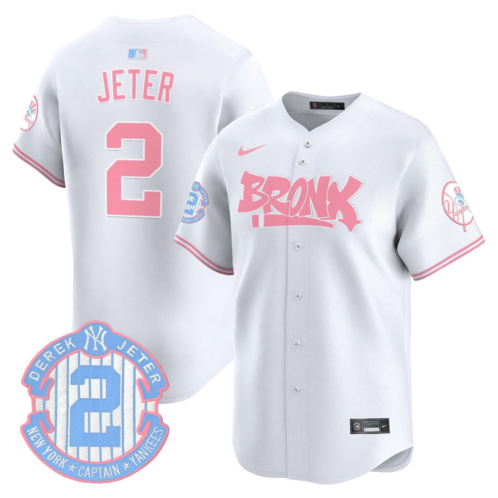 Unisex NYY The Bronx Graffiti Bubblegum Pink Vapor Premier Limited Jersey - Stitched