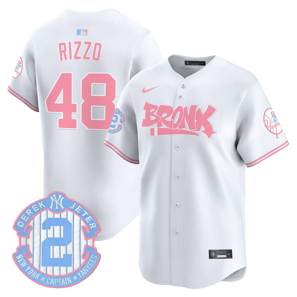 Unisex NYY The Bronx Graffiti Bubblegum Pink Vapor Premier Limited Jersey - Stitched