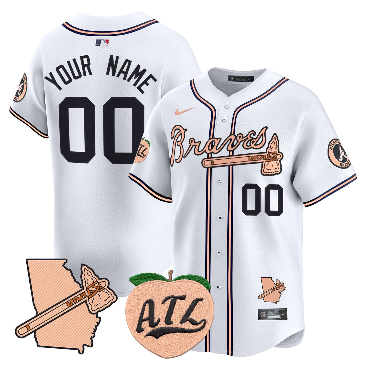 AB Peach Vapor Premier Limited Custom Jersey - Stitched
