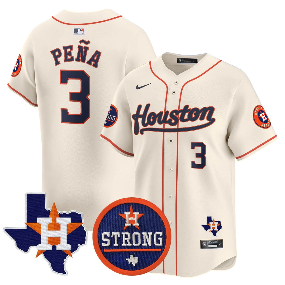 HA Houston Strong Patch Vapor Premier Limited Jersey - Stitched