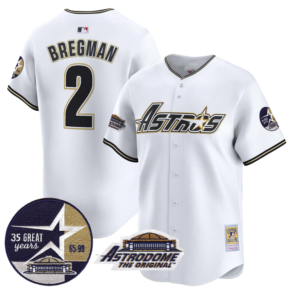 HA 1999 Throwback 35th & Astrodome Patch Vapor Premier Limited Jersey V3 - Stitched