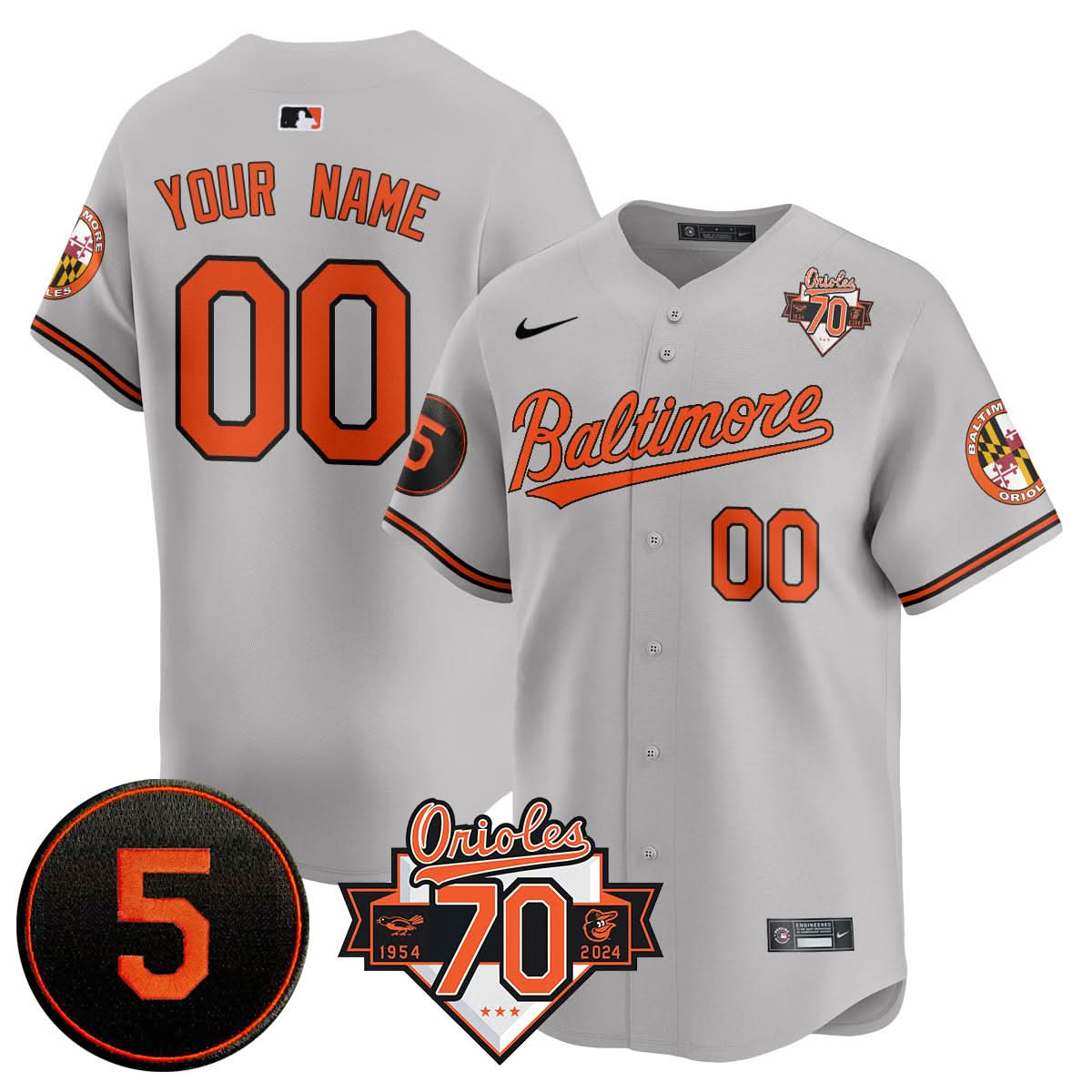 Custom BO 1954-2024 - The BO Jersey - Stitched