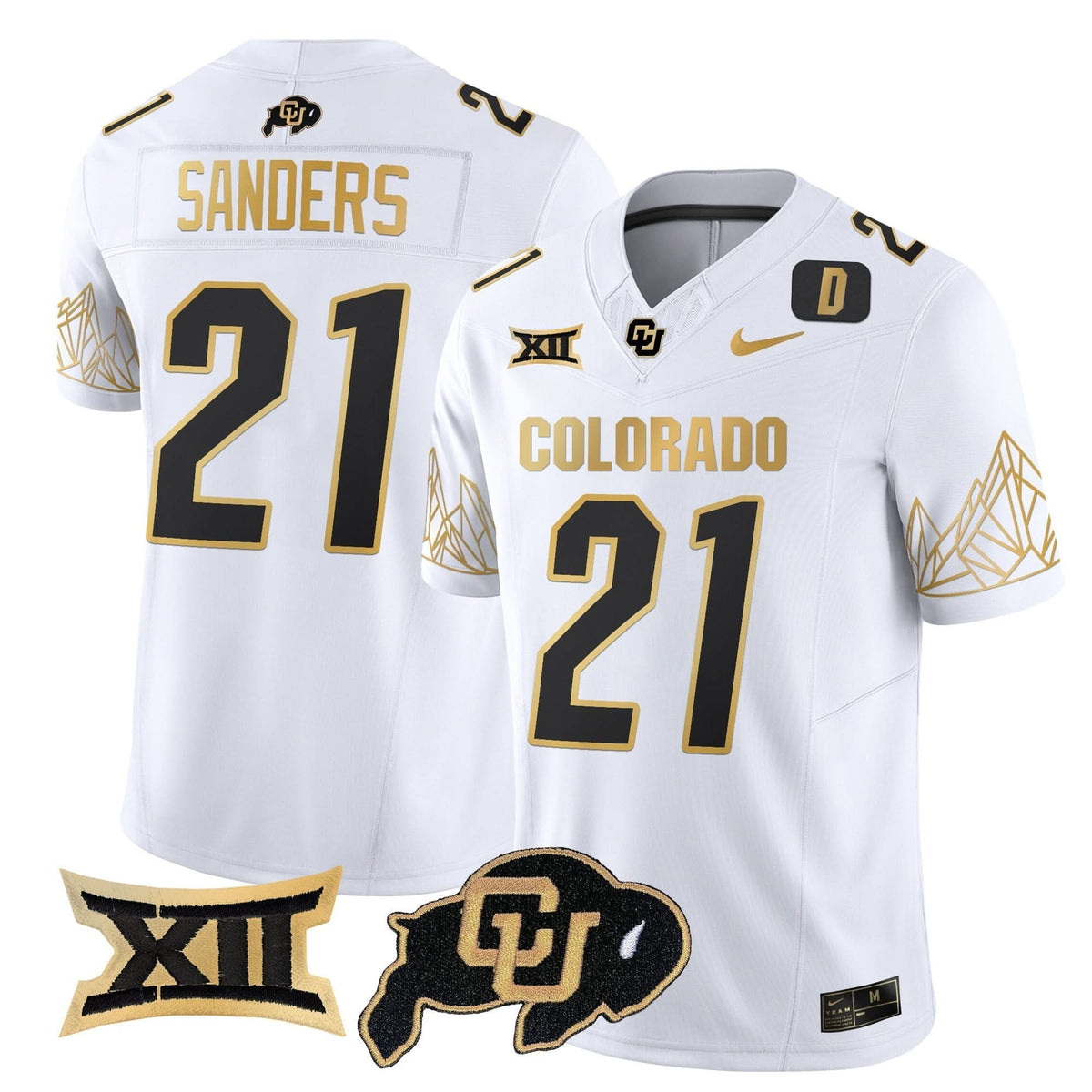 CB Big 12 XII Patch Gold Vapor Limited Jersey