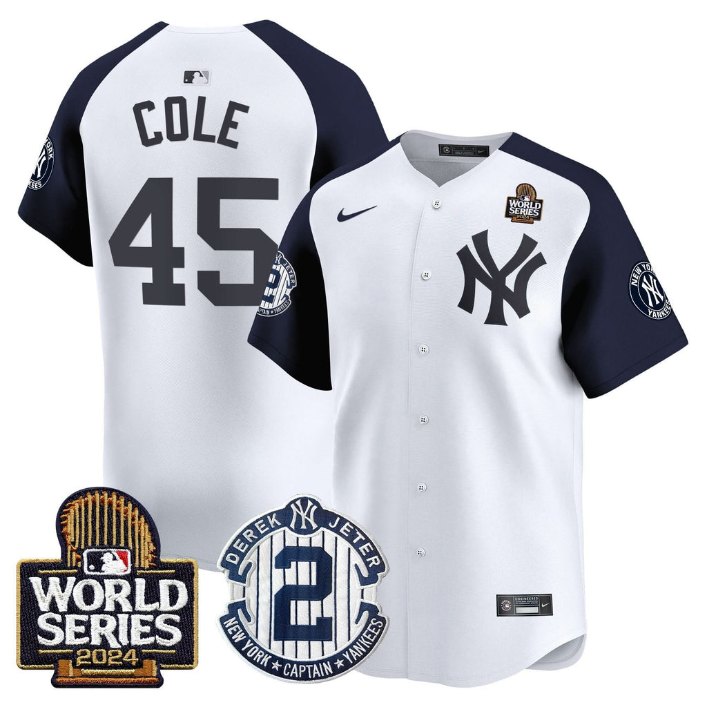 NYY Derek Jeter Patch 2024 World Series Vapor Premier Limited Jersey - Stitched