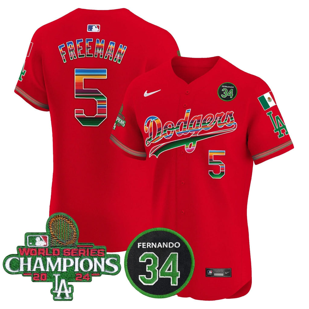 LAD Mexico 2024 World Series Champions Vapor Premier Elite Jersey V2 - Stitched