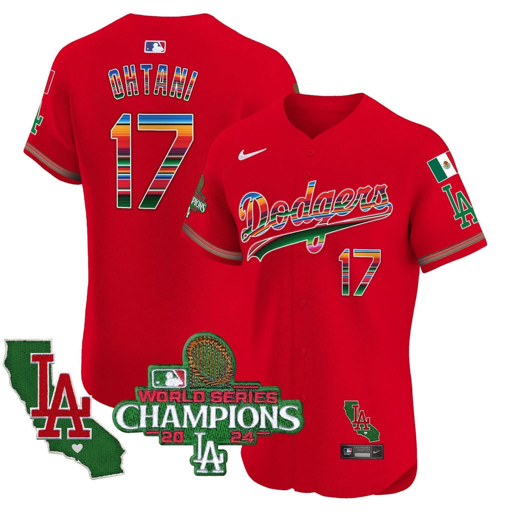 LAD Mexico 2024 World Series Champions Vapor Premier Elite Jersey - Stitched