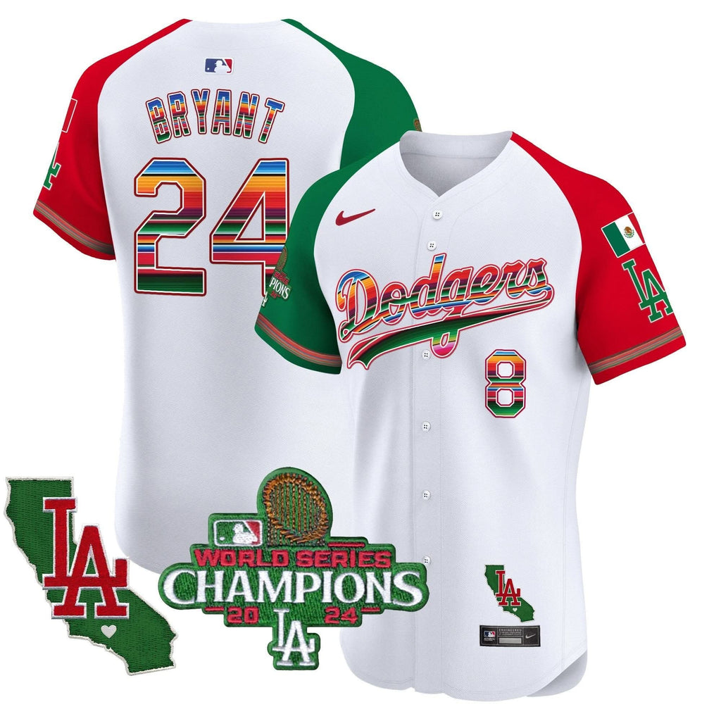LAD Mexico 2024 World Series Champions Vapor Premier Elite Jersey - Stitched
