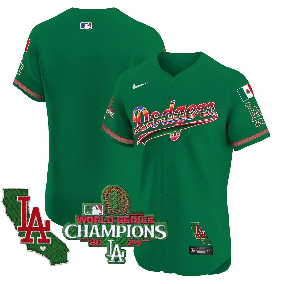 LAD Mexico 2024 World Series Champions Vapor Premier Elite Jersey - Stitched