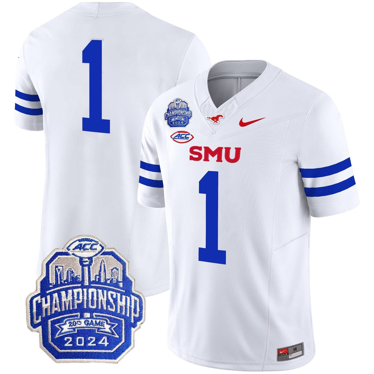 SMU 2024 ACC Championship Patch Vapor Limited Jersey