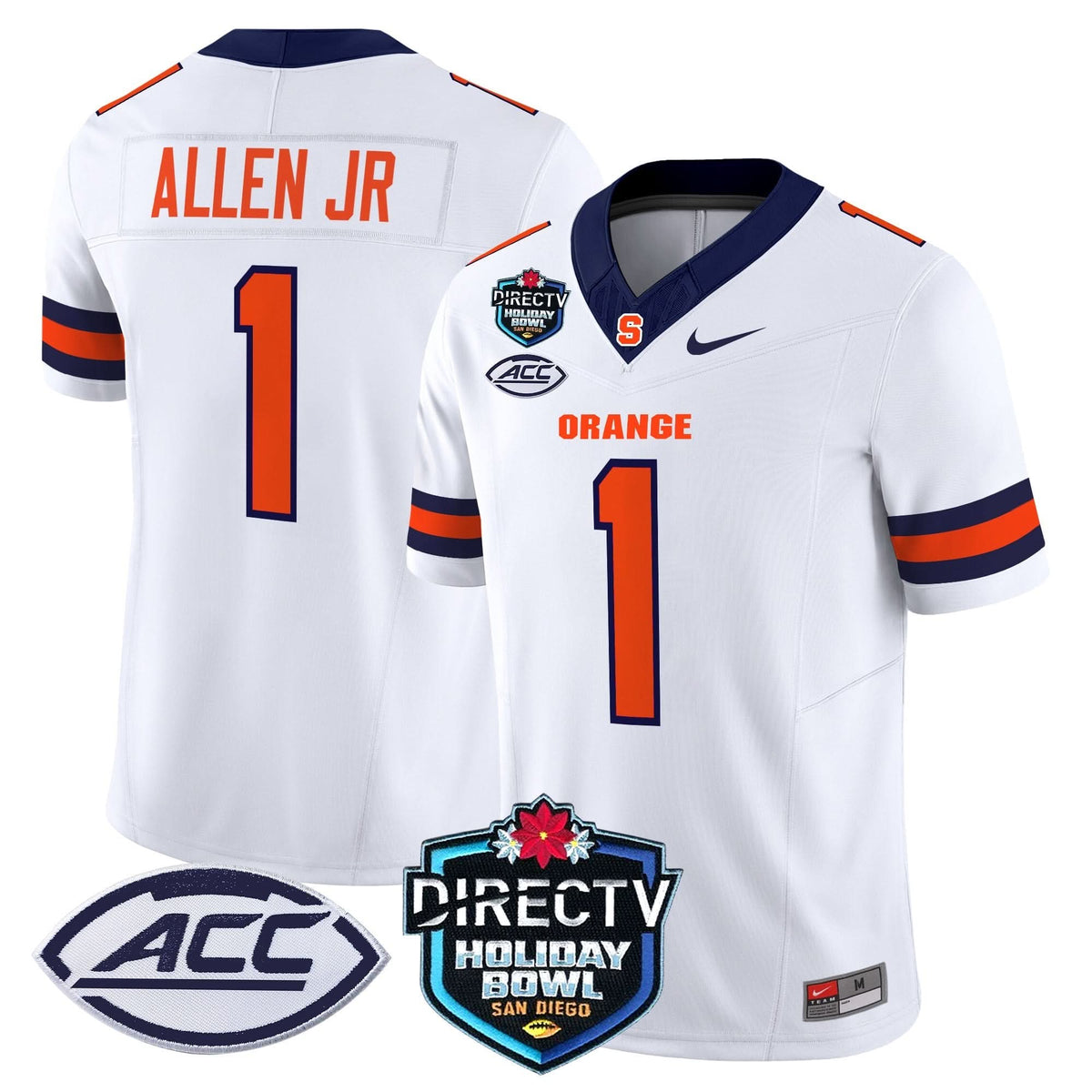 Syracuse Orange 2025 Holiday Bowl Patch Vapor Limited Jersey