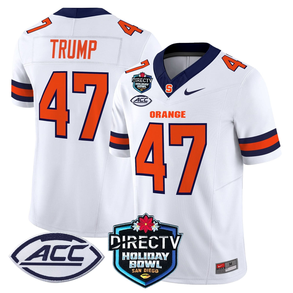 Syracuse Orange 2025 Holiday Bowl Patch Vapor Limited Jersey