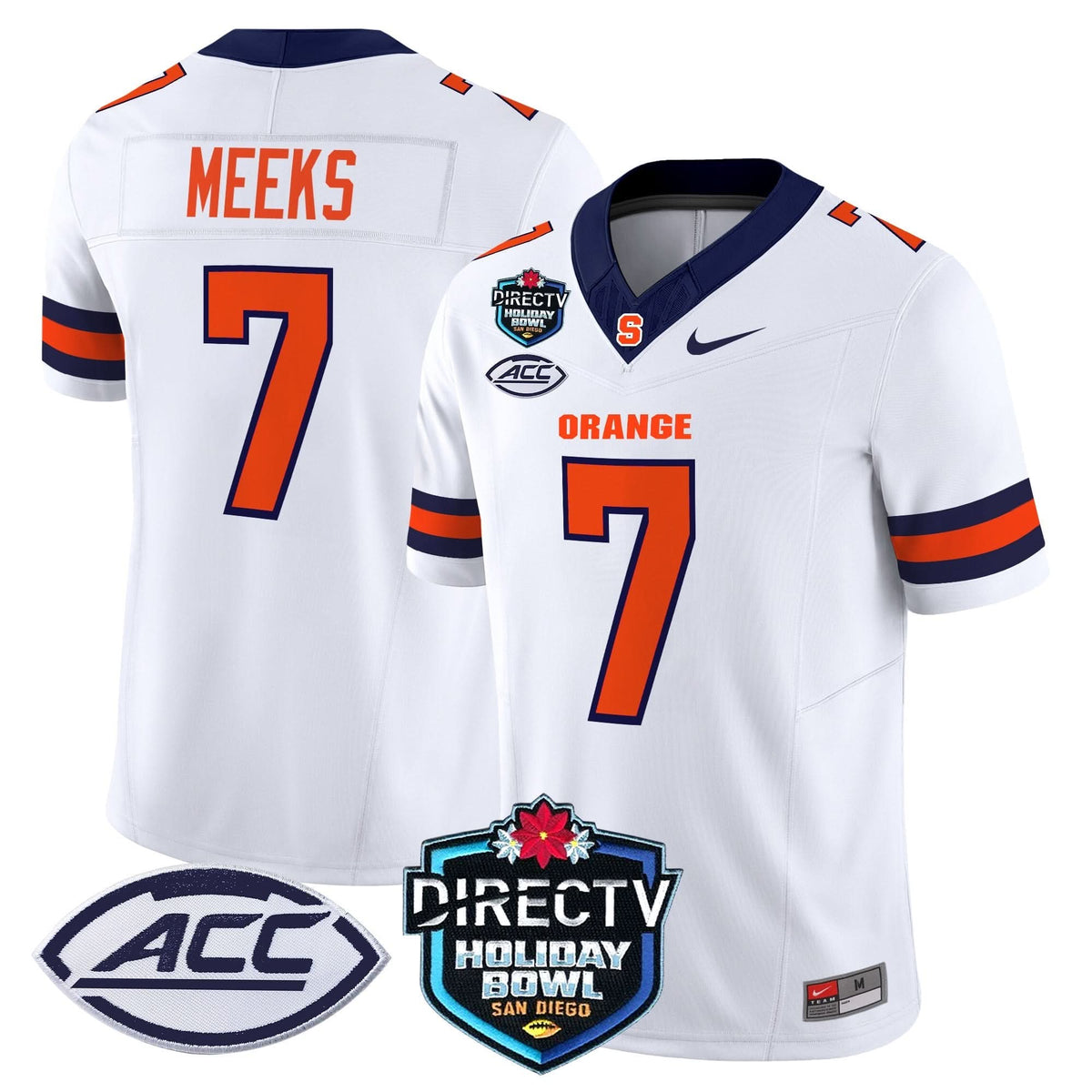 Syracuse Orange 2025 Holiday Bowl Patch Vapor Limited Jersey