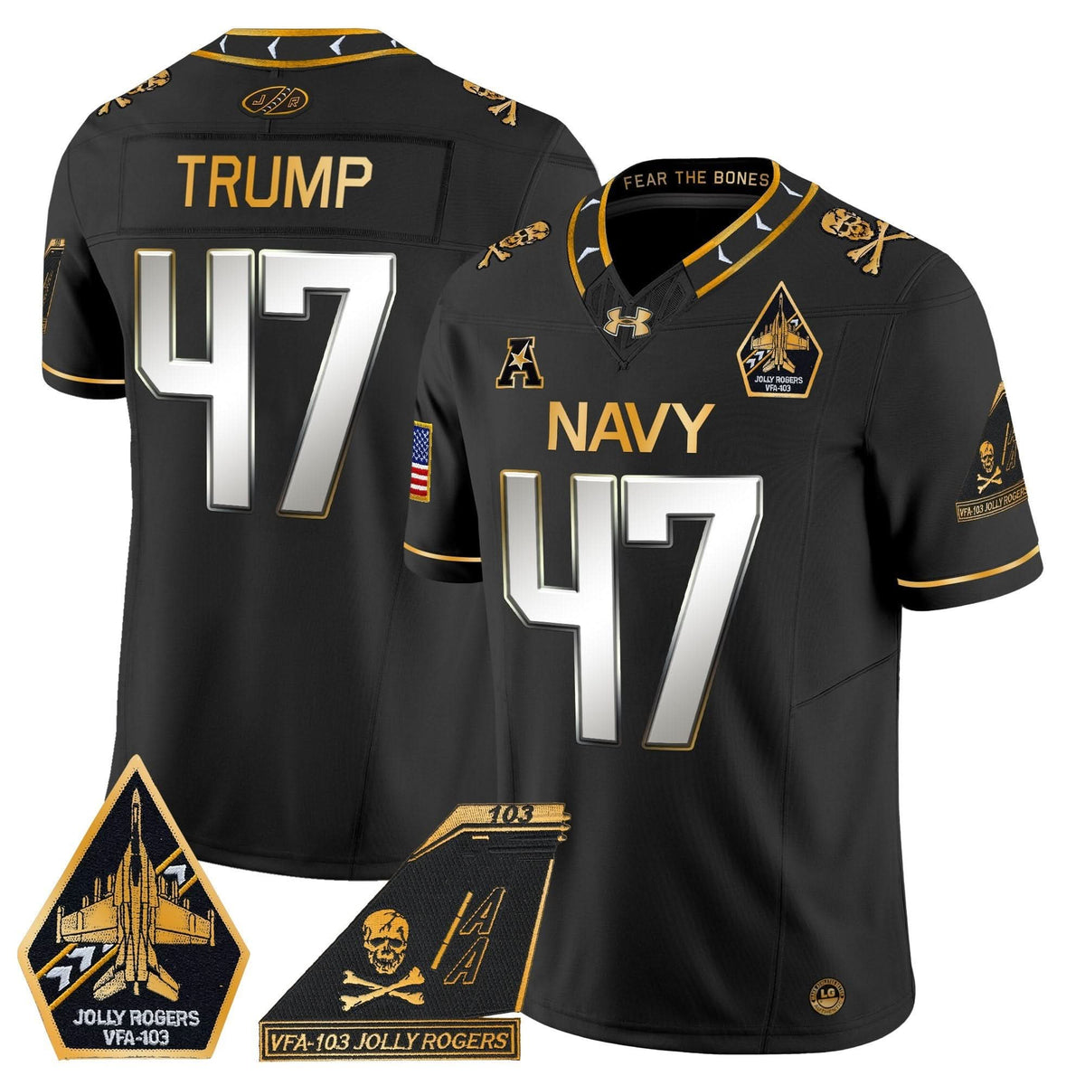 NM 2024 Jolly Rogers Patch Gold Vapor Limited Jersey