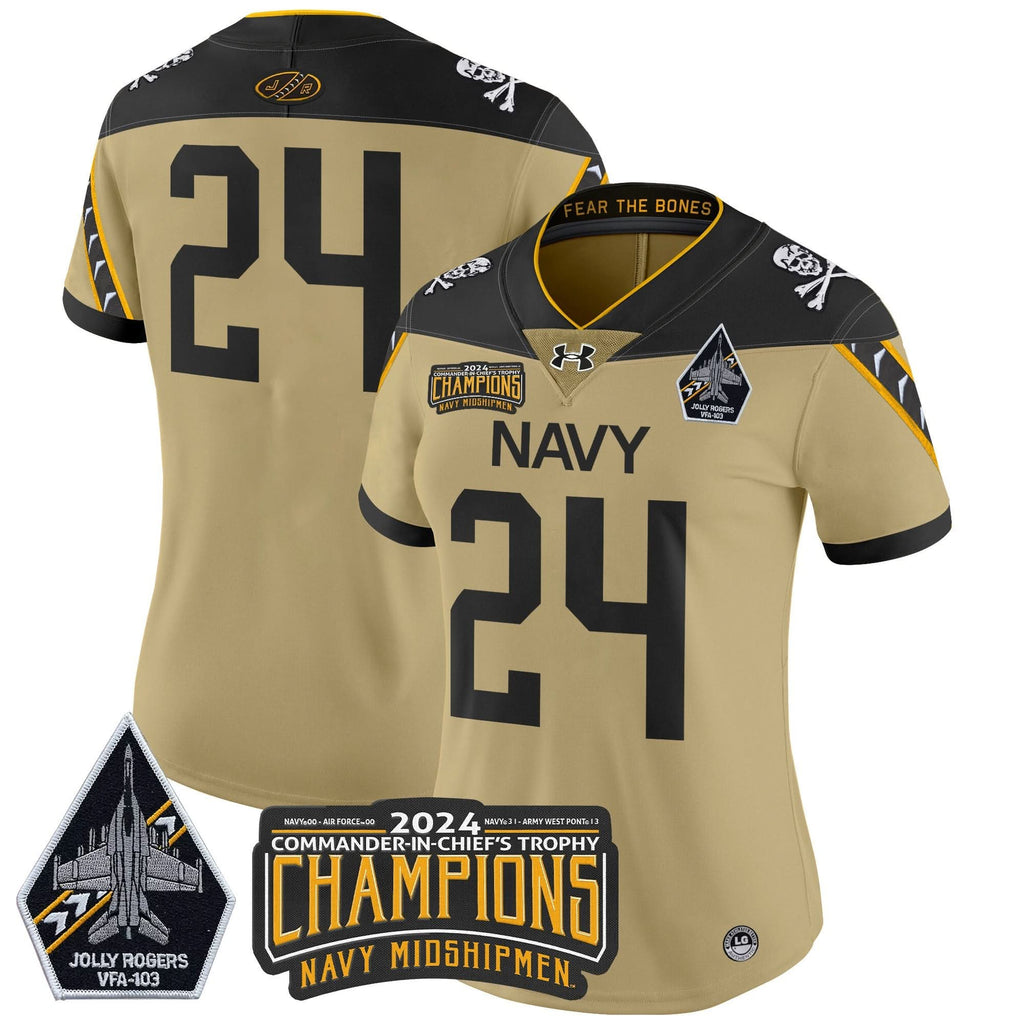 Women's NM 2024 Commander-In-Chief's Trophy Champions Patch Vapor Limited Jersey - Stitched