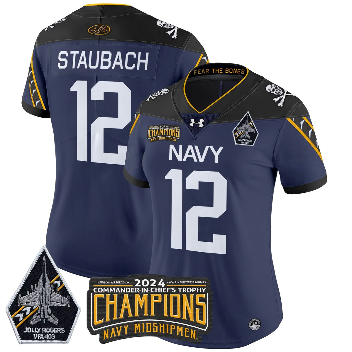 Women's NM 2024 Commander-In-Chief's Trophy Champions Patch Vapor Limited Jersey - Stitched