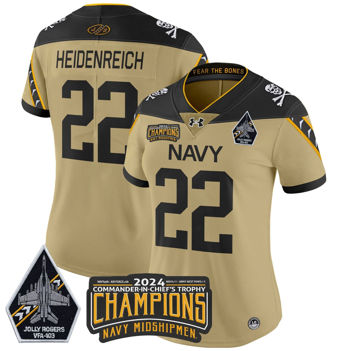 Women's NM 2024 Commander-In-Chief's Trophy Champions Patch Vapor Limited Jersey - Stitched