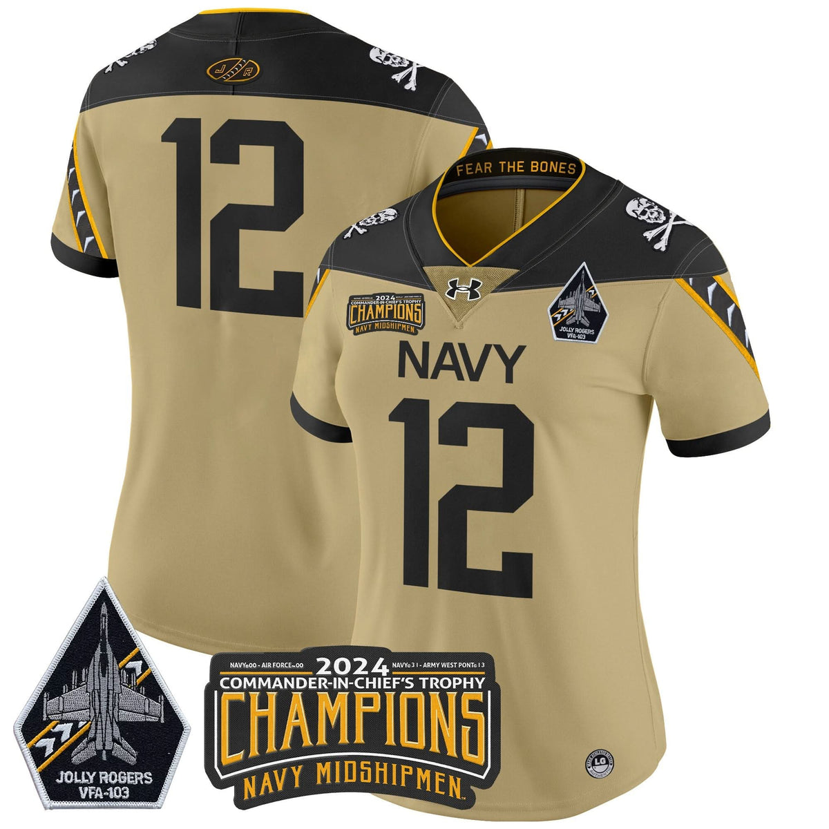 Women's NM 2024 Commander-In-Chief's Trophy Champions Patch Vapor Limited Jersey - Stitched