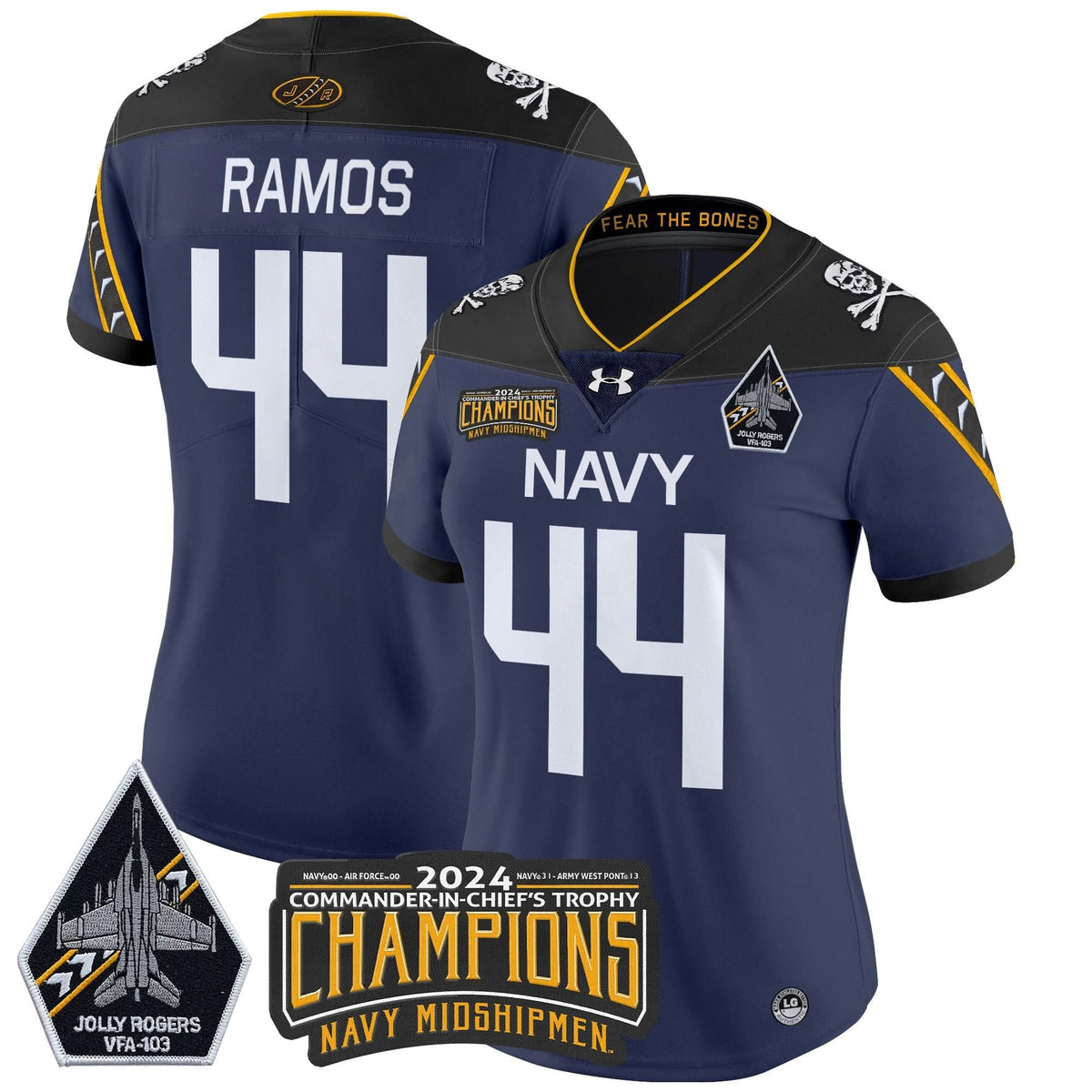 Women's NM 2024 Commander-In-Chief's Trophy Champions Patch Vapor Limited Jersey - Stitched