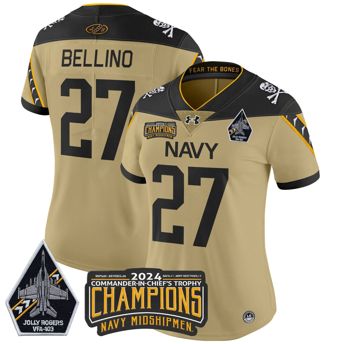 Women's NM 2024 Commander-In-Chief's Trophy Champions Patch Vapor Limited Jersey - Stitched