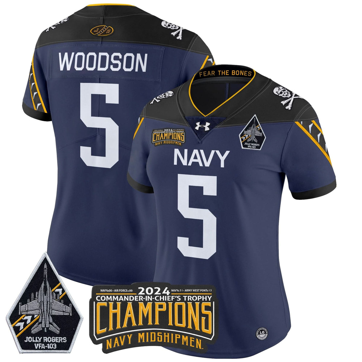 Women's NM 2024 Commander-In-Chief's Trophy Champions Patch Vapor Limited Jersey - Stitched
