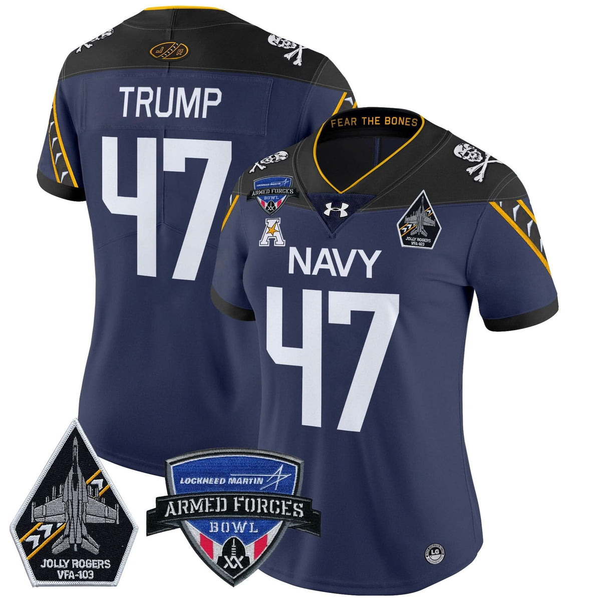 Women's NM 2025 Armed Forces Bowl Patch Vapor Limited Jersey - Stitched