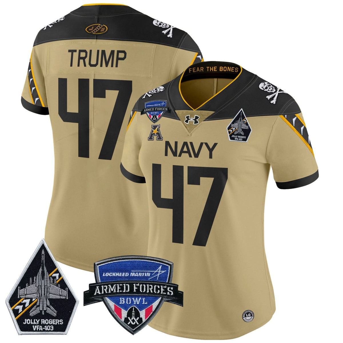 Women's NM 2025 Armed Forces Bowl Patch Vapor Limited Jersey - Stitched