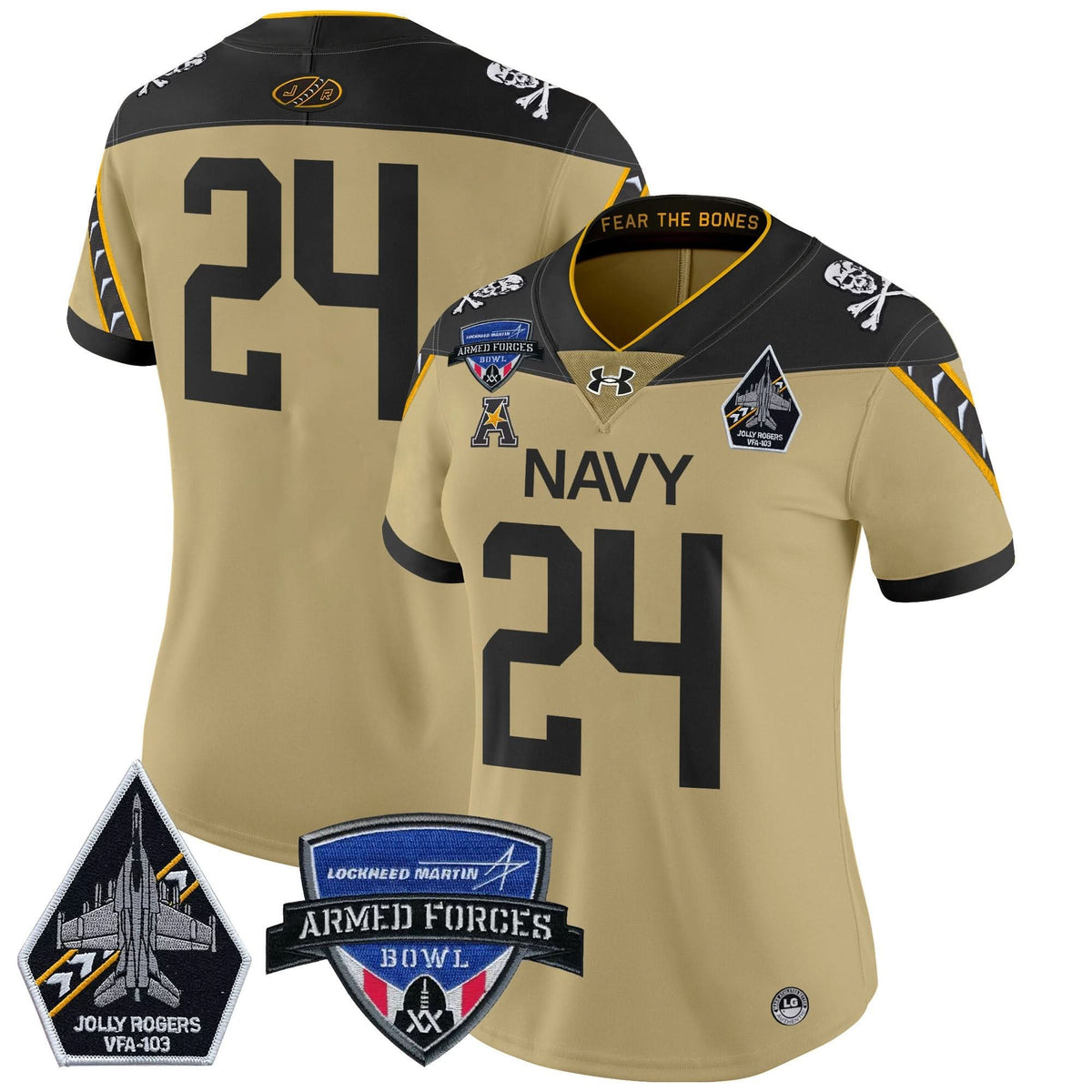Women's NM 2025 Armed Forces Bowl Patch Vapor Limited Jersey - Stitched