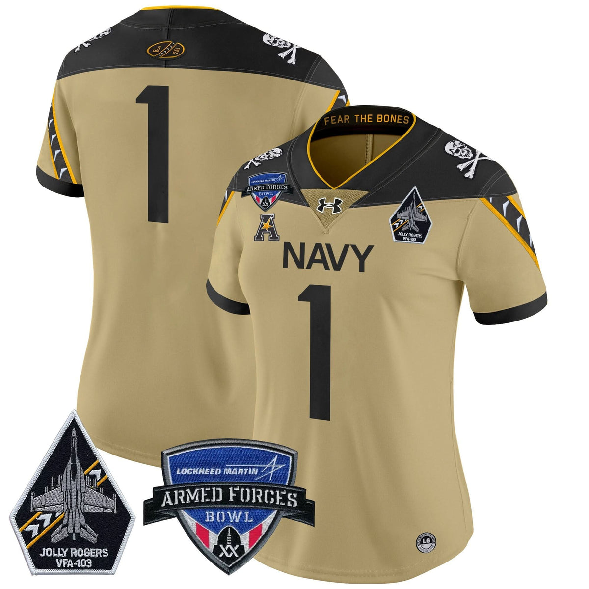 Women's NM 2025 Armed Forces Bowl Patch Vapor Limited Jersey - Stitched
