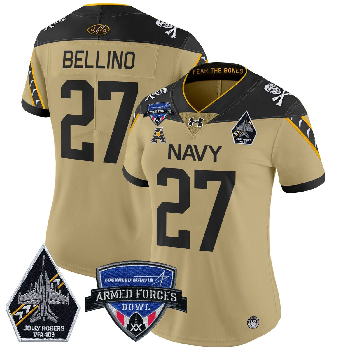 Women's NM 2025 Armed Forces Bowl Patch Vapor Limited Jersey - Stitched