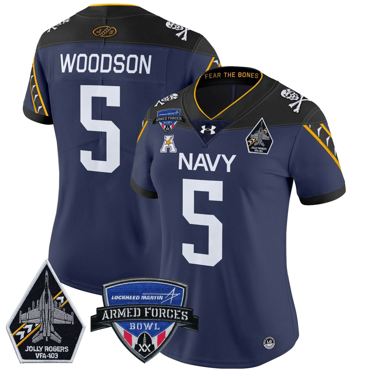 Women's NM 2025 Armed Forces Bowl Patch Vapor Limited Jersey - Stitched