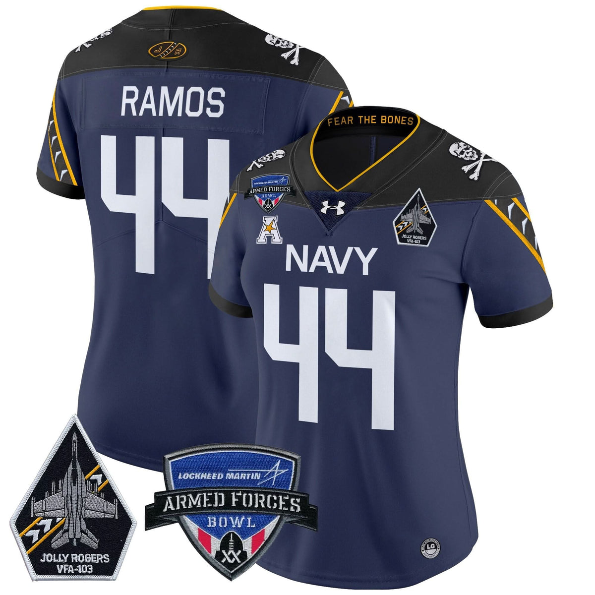 Women's NM 2025 Armed Forces Bowl Patch Vapor Limited Jersey - Stitched