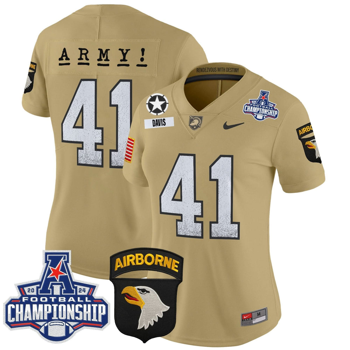 Women's ABK 2024 AAC Championship Patch Vapor Limited Jersey - Stitched